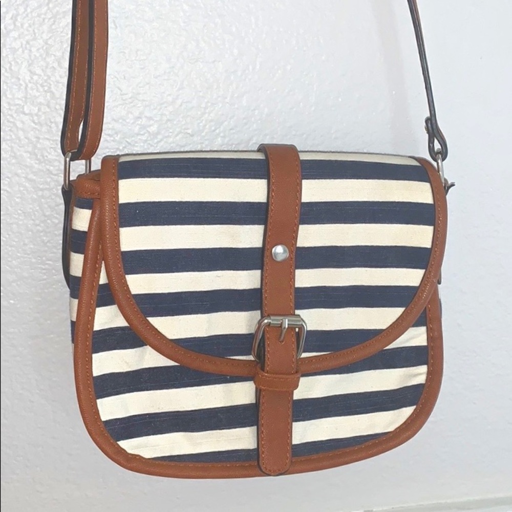 striped purse
